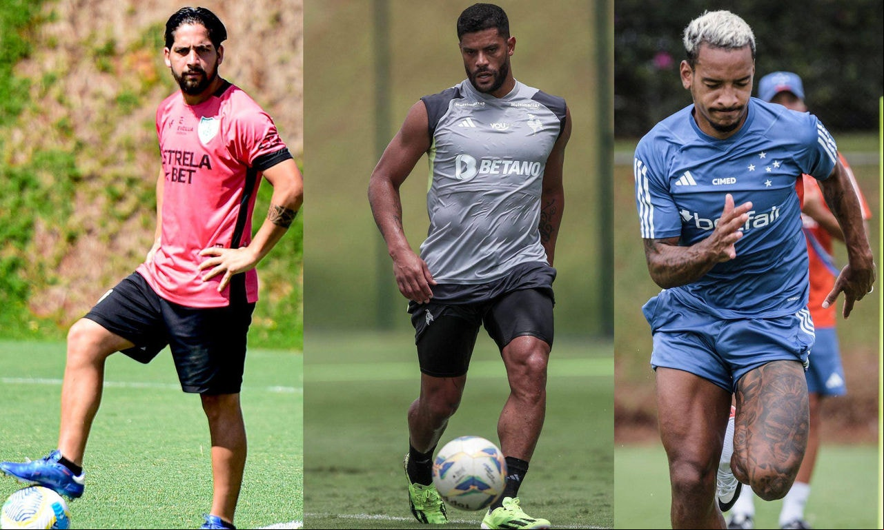 Benítez, do América, Hulk, do Atlético e Matheus Pereira, do Cruzeiro